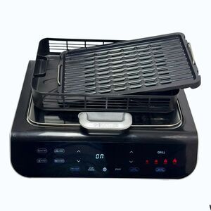 Gourmia FoodStation 5-in-1 Smokeless Grill And Air Fryer With Glass Lid  GGA2100